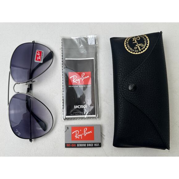Authentic Ray-Ban Aviator Classic Black / Gradient Lenses Unisex Sunglasses main image 7